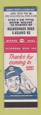 Matchbook Cover - Esso oil gas Dexter ME WEAR