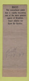 Matchbook Cover - Waterfront Restaurant Bar & Grill Brooklyn NY