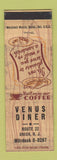 Matchbook Cover - Venus Diner Union NJ WEAR