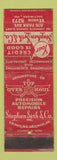 Matchbook Cover - Stephen Smith Auto Reapir Baltimore MD WORN