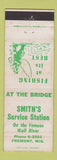 Matchbook Cover - Smith's Service Station oil gas Fremont WI WEAR