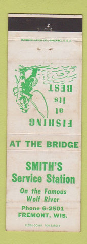 Matchbook Cover - Smith's Service Station oil gas Fremont WI WEAR