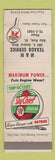 Matchbook Cover - M&M Texaco oil gas Villa Park IL Sky Chief
