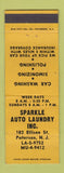 Matchbook Cover - Sparkle Auto Laundry Paterson NJ wash YELLOW WEAR