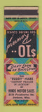 Matchbook Cover - Buddy Hare Hinds Motor Sales Jackson MS