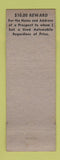 Matchbook Cover - Buddy Hare Hinds Motor Sales Jackson MS