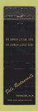 Matchbook Cover - Del's Restaurants Tucumcari NM Route 66 WORN