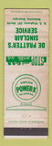 Matchbook Cover - De Pratter's Sinclair oil gas Nahunta GA WORN