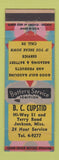 Matchbook Cover - BC Cupsid Gulf oil gas Jackson MS