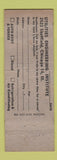 Matchbook Cover - Auto Body Fender Work Training Chicago IL Utilites Engineering