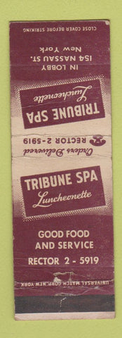 Matchbook Cover - Tribune Spa Restaurant New York City WEAR