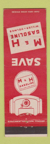 Matchbook Cover - M&H oil gas Miller Holmes St Paul Duluth Crookston MN