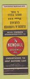 Matchbook Cover - Kendall oil gas Ulberg & Vandiver Sioux Falls SD low phone #