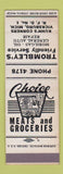 Matchbook Cover - Trombley's Mobil oil gas Vicksburg MI