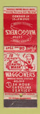 Matchbook Cover - Waggoner's oil gas  Los Angeles CA KING MIDAS WORN