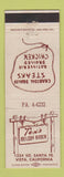 Matchbook Cover - Tex's Melody Ranch Vista CA