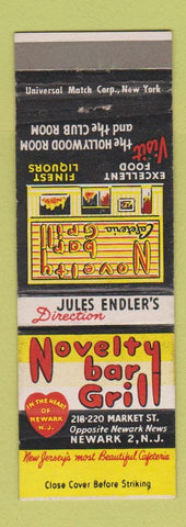 Matchbook Cover - Novelty Bar Grill Newark NJ