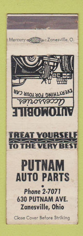 Matchbook Cover - Putnam Auto Parts Zanesvilel OH