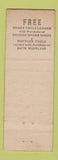 Matchbook Cover - Putnam Auto Parts Zanesvilel OH