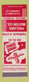 Matchbook Cover - Plymouth Crystler Pollard Motors Elmhurst IL