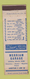 Matchbook Cover - Merriam Garage Auto Repair IN
