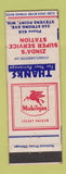 Matchbook Cover - Zinda's Mobil oil gas Stevens Point WI low phone #