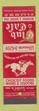 Matchbook Cover - Club Cafe Restaurant New York City feature