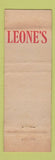 Matchbook Cover - Leone's Restaurant New York City