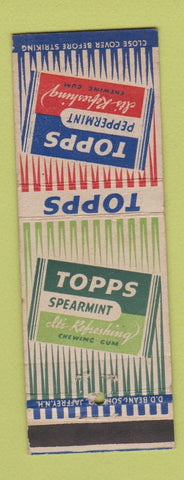 Matchbook Cover - Topps Chewing Gum Peppermint Spearmint