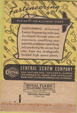 Matchbook Cover - Central Screw Co Chicago IL Keene NH 40 Strike