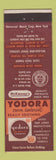 Matchbook Cover - Yodora Cream Deodorant