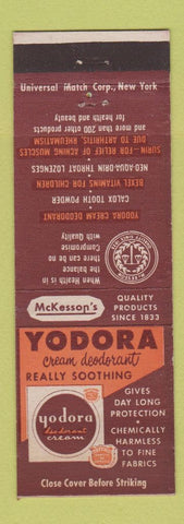 Matchbook Cover - Yodora Cream Deodorant