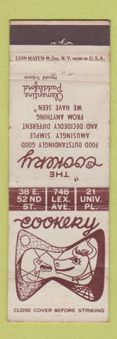 Matchbook Cover - The Cookery Restaurant New York City