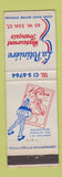 Matchbook Cover - La Potiniere Restaurant French New York City