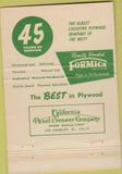 Matchbook Cover - California Panel Veneer Co Los Angeles CA 40 Strike