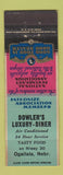 Matchbook Cover - Dowler's Luxury Diner Ogallala NE