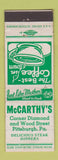 Matchbook Cover - McCarthy's Pittsburgh PA restaurant