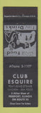 Matchbook Cover - Club Esquire Freeport IL