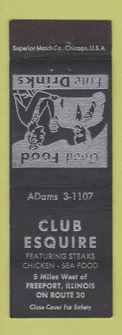 Matchbook Cover - Club Esquire Freeport IL