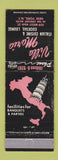 Matchbook Cover - Villa Maria Italian New York City WEAR