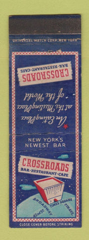 Matchbook Cover - Crossroads Restaurant New York City WEAR