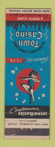 Matchbook Cover - Town Casino Chicago IL girlie WEAR