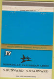 Matchbook Cover - Norwegian Caribbean Lines shipping cruises 40 Strike