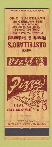 Matchbook Cover - Mike Castellano's Pizza Mayfield Heights OH