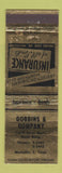 Matchbook Cover - Dobbins & Company Insurance Memphis TN WEAR