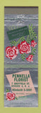 Matchbook Cover - Pennella Florist Flowers Newark NJ