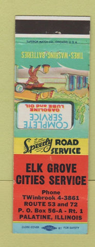 Matchbook Cover - Elk Grove Cities oil gas Palatine IL WEAR