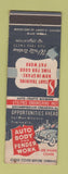 Matchbook Cover - Auto Body Fender Work Training Chicago Utilites Engineering