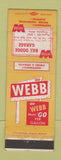 Matchbook Cover - Bill Dodge Garage Webb Virginia MN oil gas WEAR