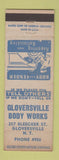 Matchbook Cover - Gloversville Body Works auto Gloversville NY  low phone #